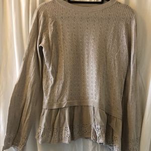 Cream size M Lauren Conrad Tiered Sweater